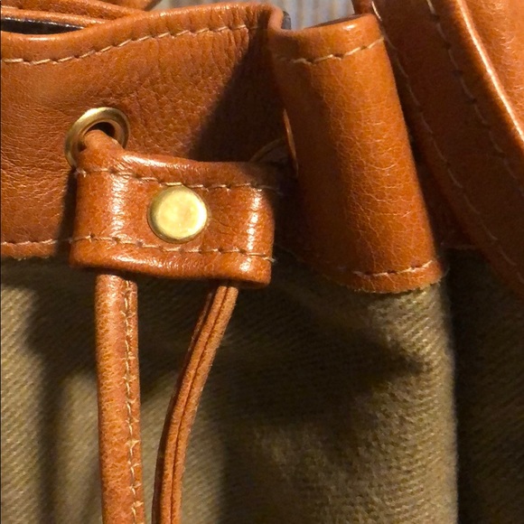 Leather and cotton bag - Picture 3 of 15